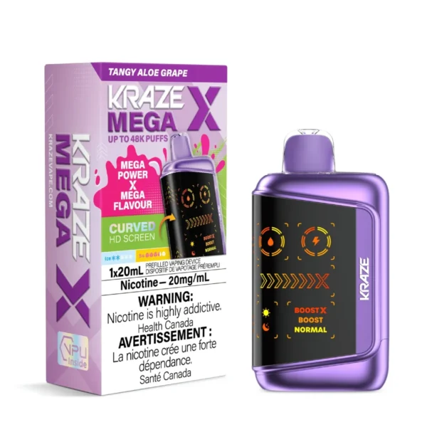 Kraze Mega X – Tangy Aloe Grape