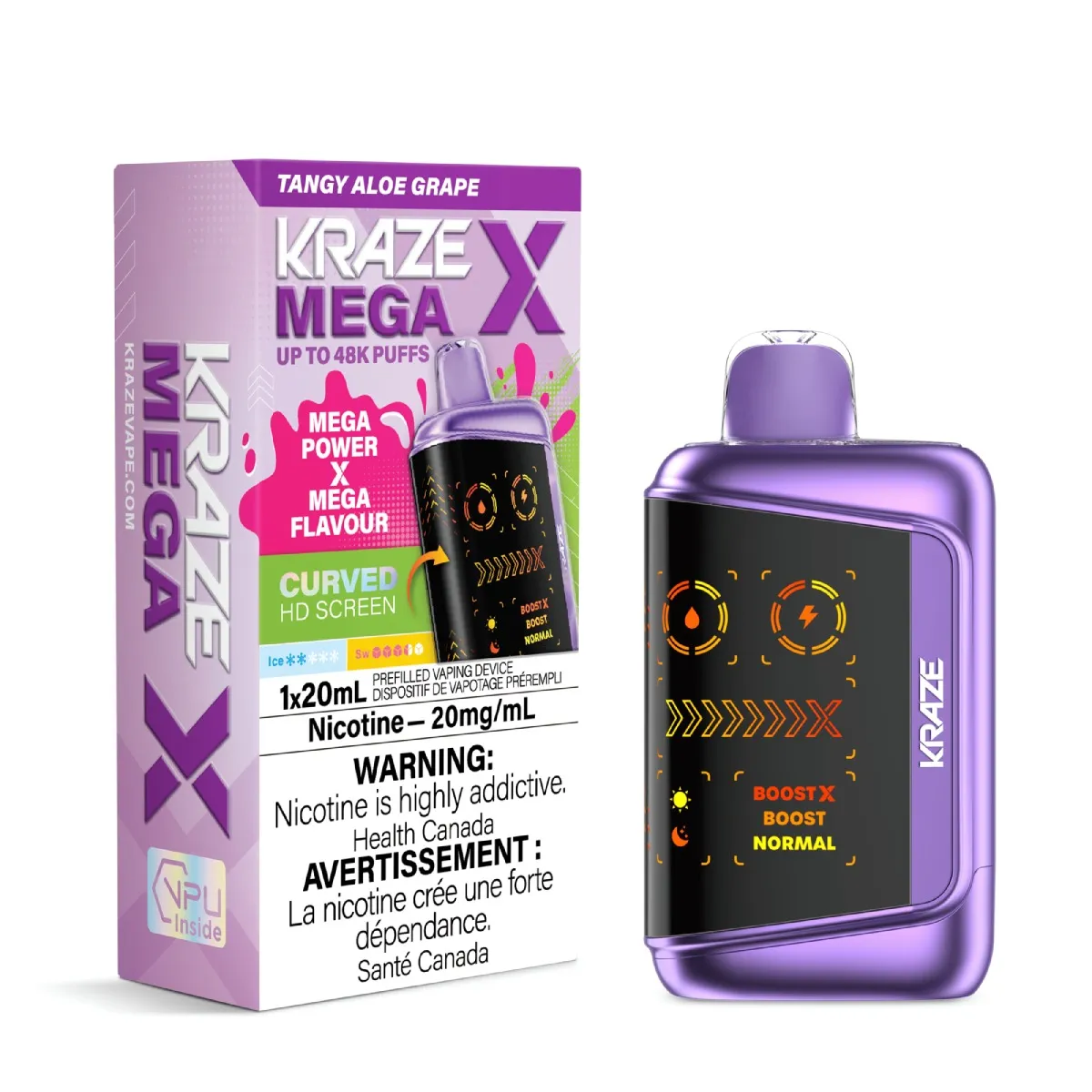 Kraze Mega X – Tangy Aloe Grape