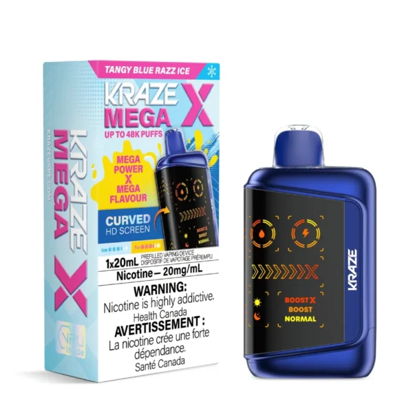 Kraze Mega X – Tangy Blue Razz Ice